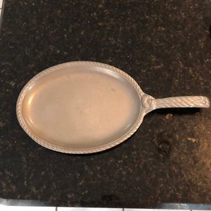 Vintage pewter tray cookware